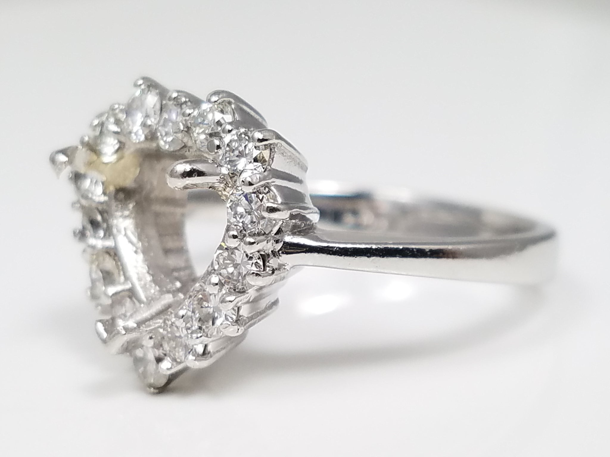 Exclusive Platinum Natural Diamond Engagement Ring Mount