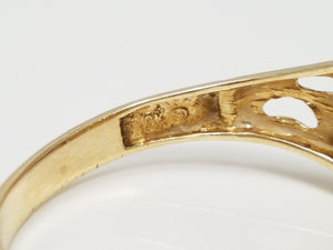 Magnificent 10k Two Tone Gold Eagle Ring