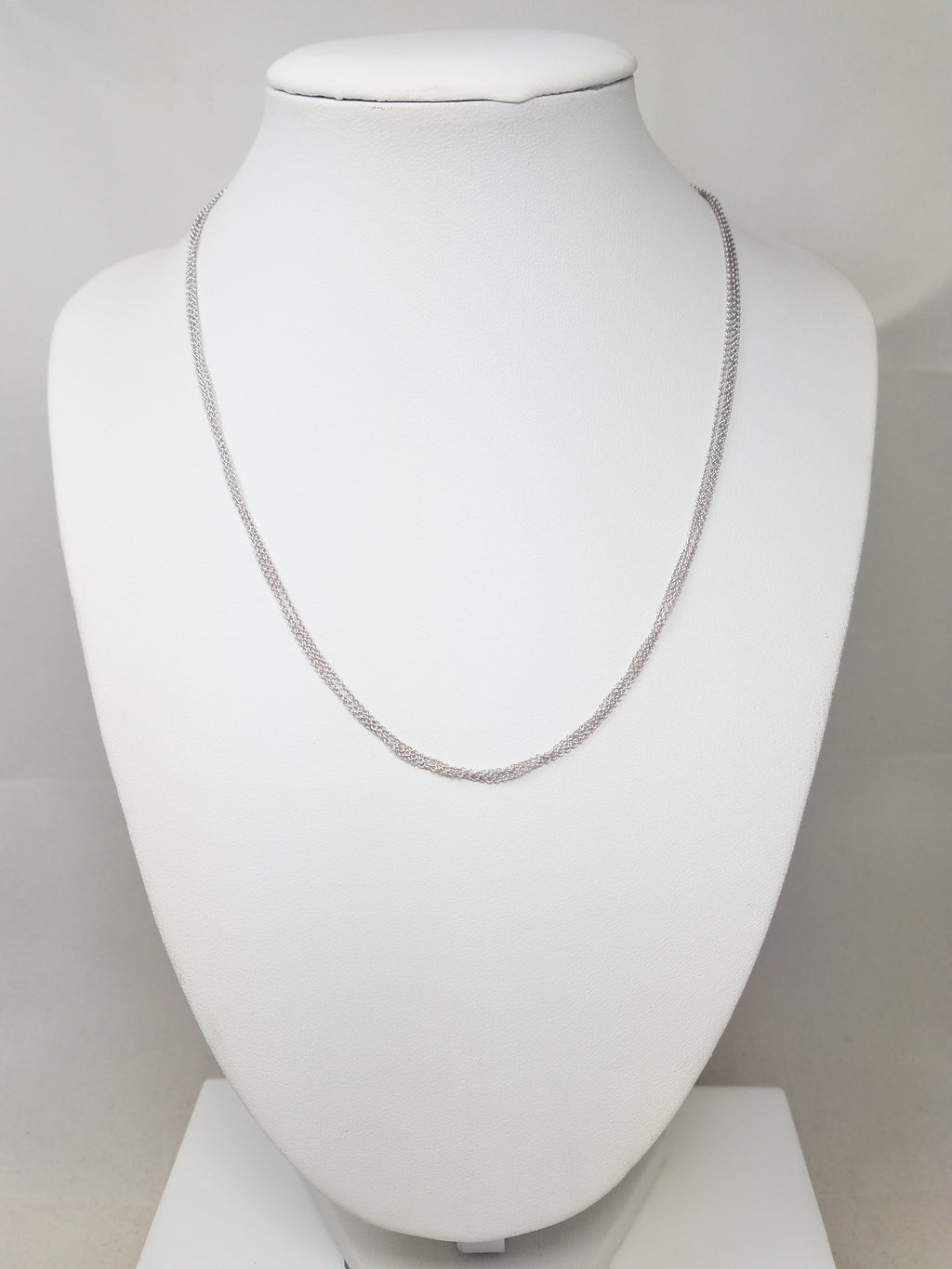 Three Strand 18k White Gold 16.75" Necklace
