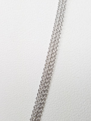 Three Strand 18k White Gold 16.75" Necklace