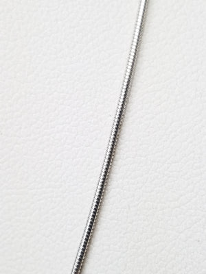 Classy 15.75" 14k White Gold Solid Snake Chain Necklace