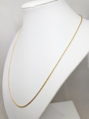 Wonderful 20" 14k Yellow Gold Wheat Link Chain Necklace
