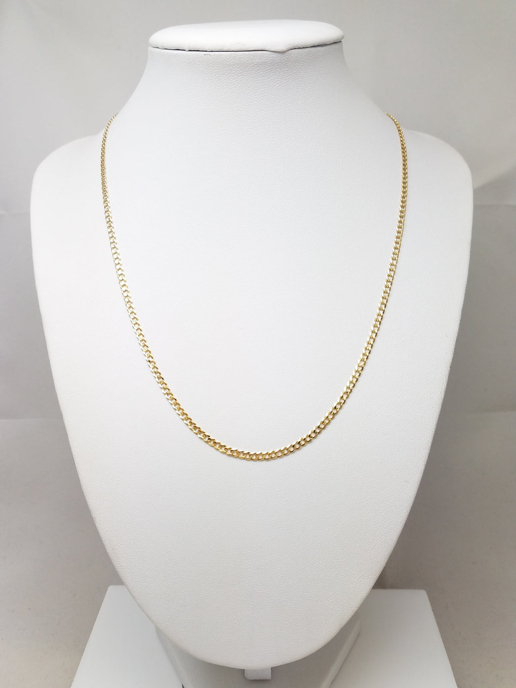 Timeless 14k Yellow Gold Solid Curb 18" Chain