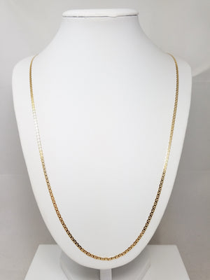 Classic 24" 14k Yellow Gold Mariner Link Chain Necklace