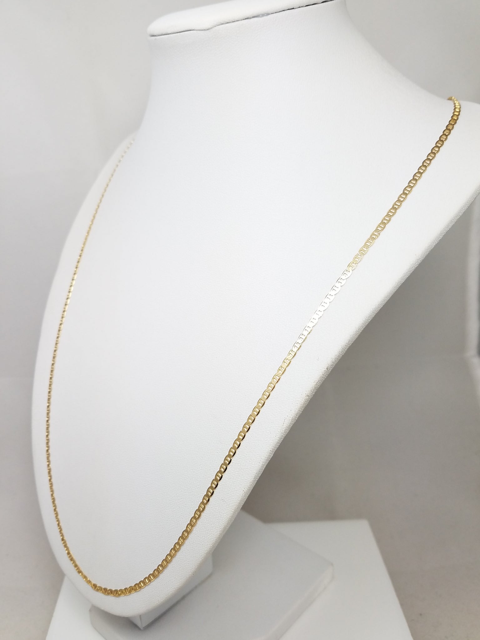 Classic 24" 14k Yellow Gold Mariner Link Chain Necklace