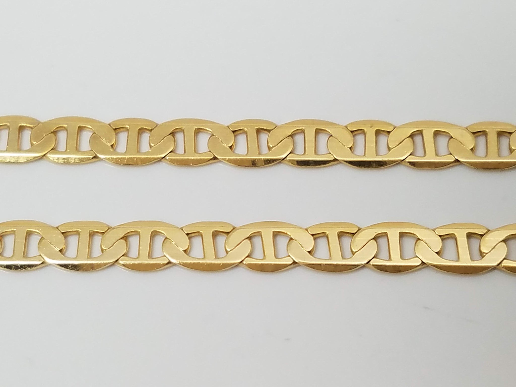 Classic 24" 14k Yellow Gold Mariner Link Chain Necklace