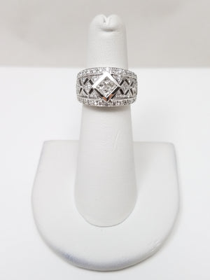 Exquisite 18k White Gold Natural Diamond Ring