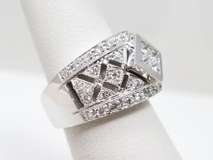 Exquisite 18k White Gold Natural Diamond Ring