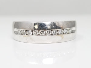Splendid 14k White Gold Natural Diamond Ring Band