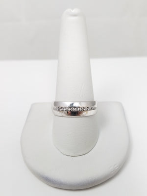 Splendid 14k White Gold Natural Diamond Ring Band