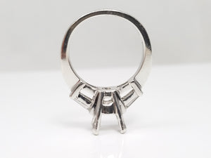 Elegant Platinum Natural Diamond Engagement Ring Mount