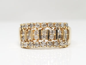 Exciting 10k Yellow Gold Natural Diamond Ring Band
