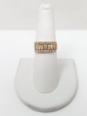 Exciting 10k Yellow Gold Natural Diamond Ring Band