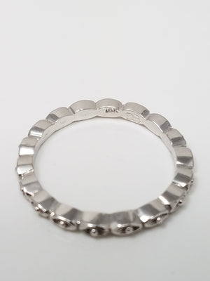 Quant 18k White Gold Stackable Eternity Ring Band
