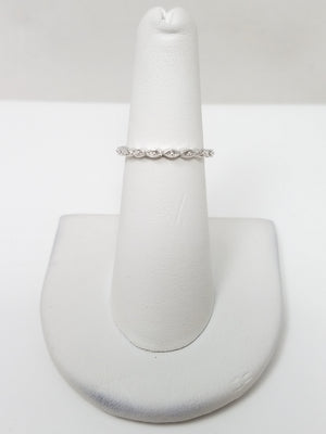Quant 18k White Gold Stackable Eternity Ring Band