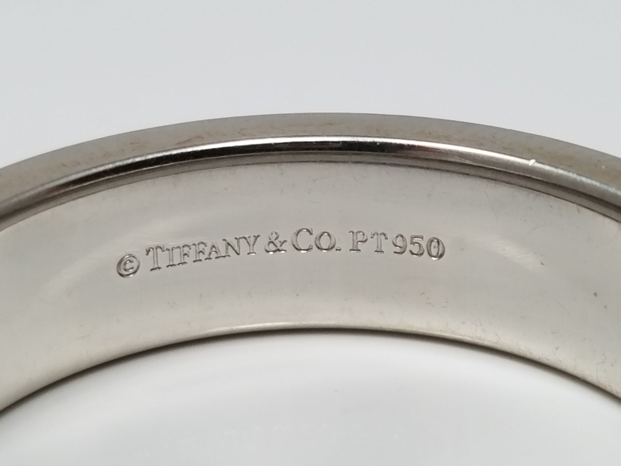$3,100 Retail Tiffany & Co. Dapper Platinum Wedding Ring Band