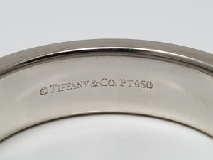 $3,100 Retail Tiffany & Co. Dapper Platinum Wedding Ring Band