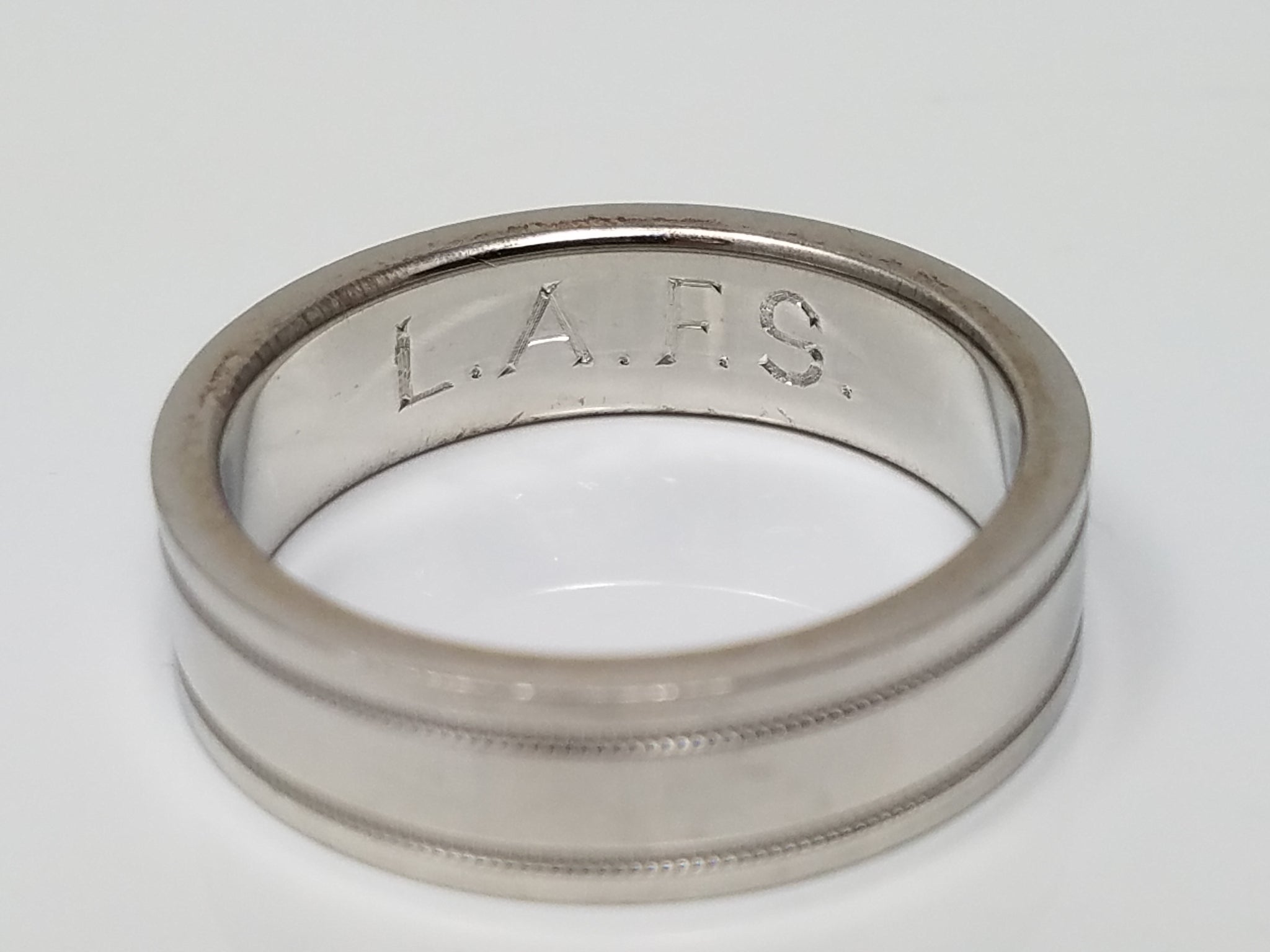 $3,100 Retail Tiffany & Co. Dapper Platinum Wedding Ring Band