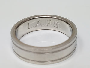 $3,100 Retail Tiffany & Co. Dapper Platinum Wedding Ring Band