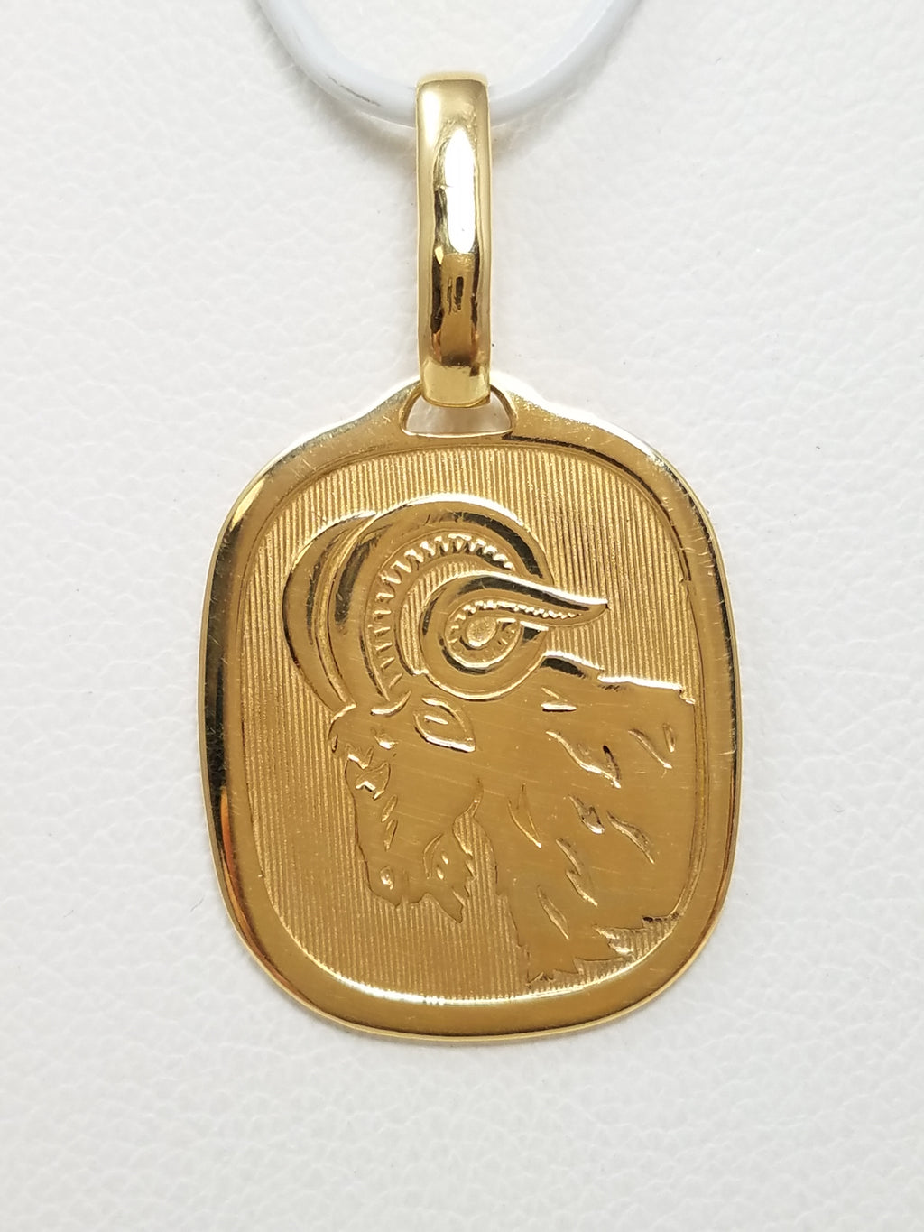 Aries Zodiac 18k Yellow Gold Pendant Italy