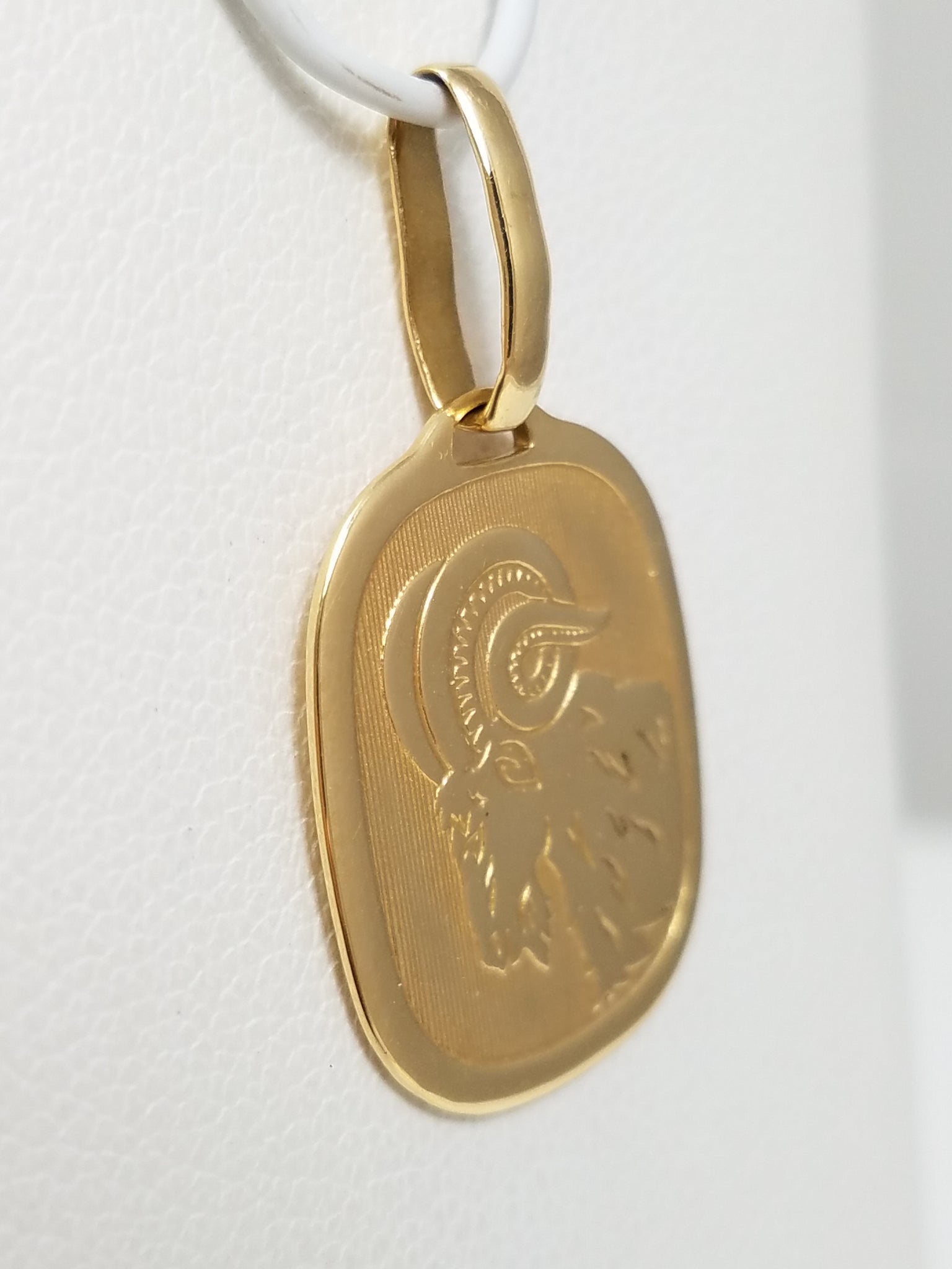 Aries Zodiac 18k Yellow Gold Pendant Italy