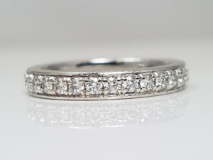 Brilliant 18k White Gold Natural Diamond Anniversary Ring Band