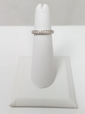 Brilliant 18k White Gold Natural Diamond Anniversary Ring Band