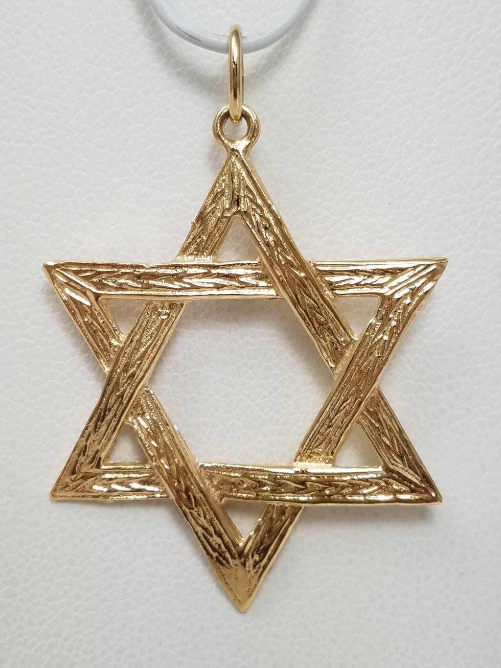 Elegant 14k Yellow Gold Reversible Star Of David Pendant
