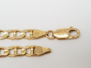 Sturdy 7-3/8" Solid 14k Yellow Gold Anchor Link Bracelet