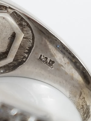 EFFY $4,000 Retail Stunning 14k White Gold Natural Diamond Ring Band