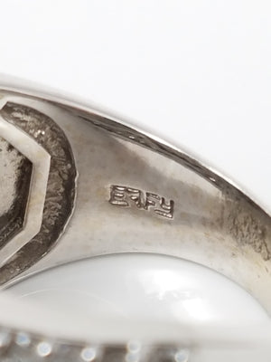 EFFY $4,000 Retail Stunning 14k White Gold Natural Diamond Ring Band