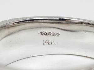 Outstanding 14k White Gold Natural Diamond Ring Band