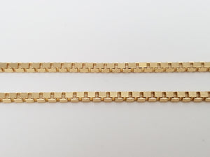 Classic 24" 14k Yellow Gold Box Link Chain Necklace