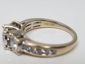 Sophisticated 14k White Gold Natural Diamond Engagement Ring