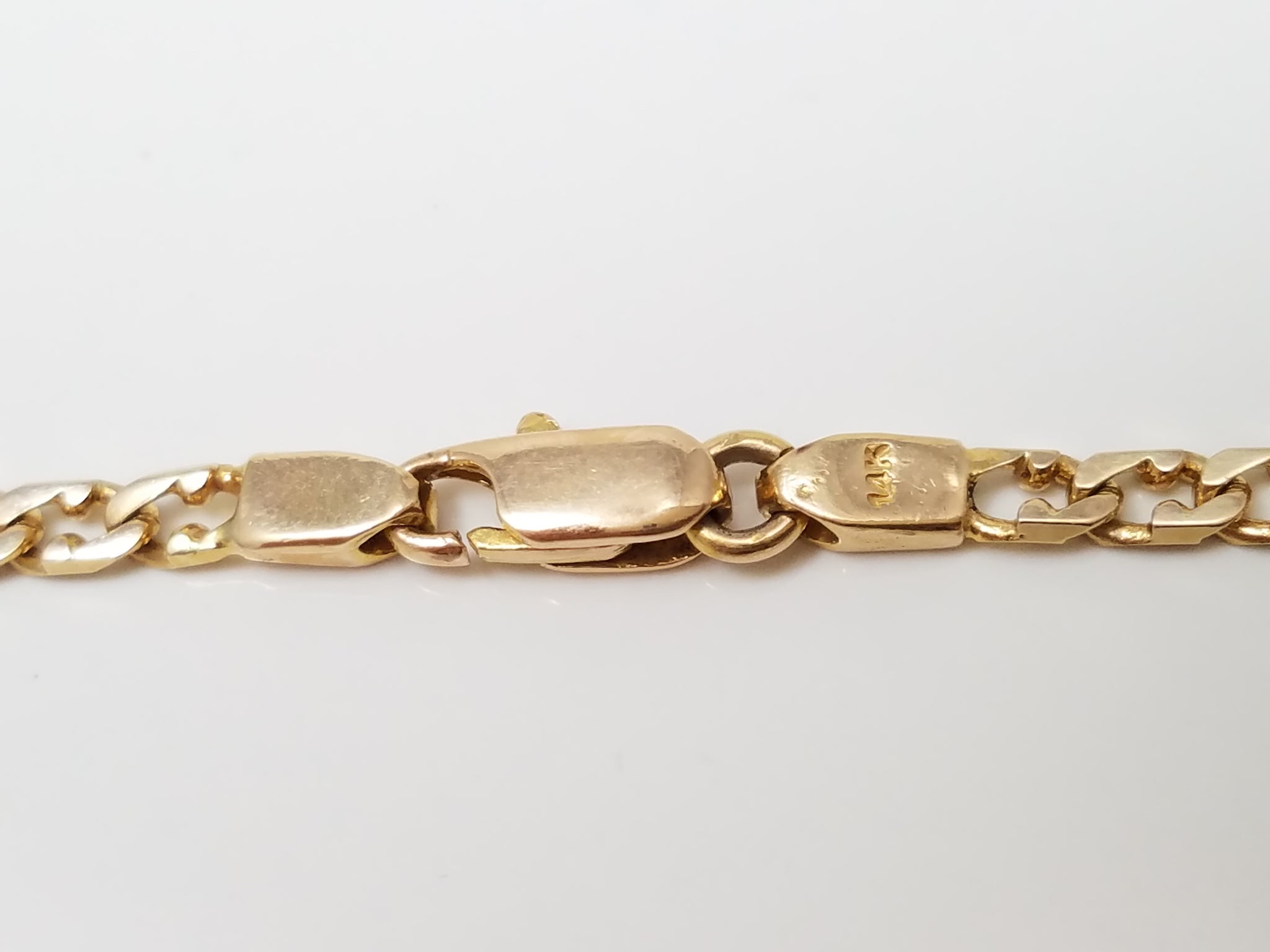 Outstanding Solid 14k Yellow Gold Fancy Link 20" Chain Necklace