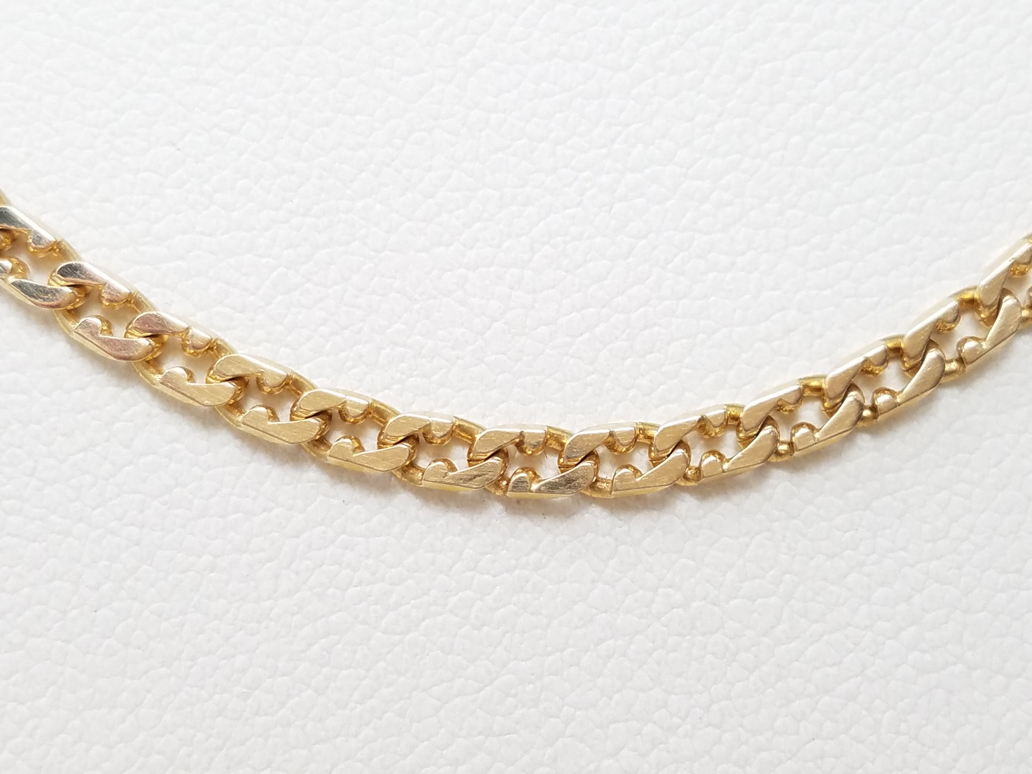 Outstanding Solid 14k Yellow Gold Fancy Link 20" Chain Necklace