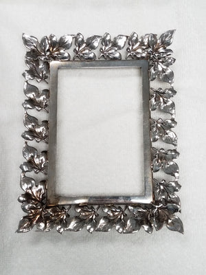 Four Extravagant Solid Sterling Silver Flower Themed Picture Frames