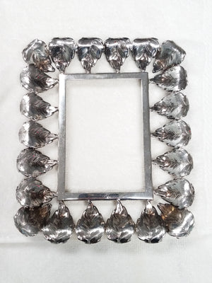 Four Extravagant Solid Sterling Silver Flower Themed Picture Frames