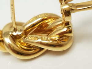 Extraordinary TANE 18k Solid Yellow Gold Drop Earrings