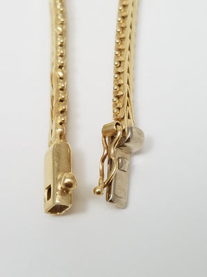 14k Tri-Color Gold Riccio 7" Bracelet