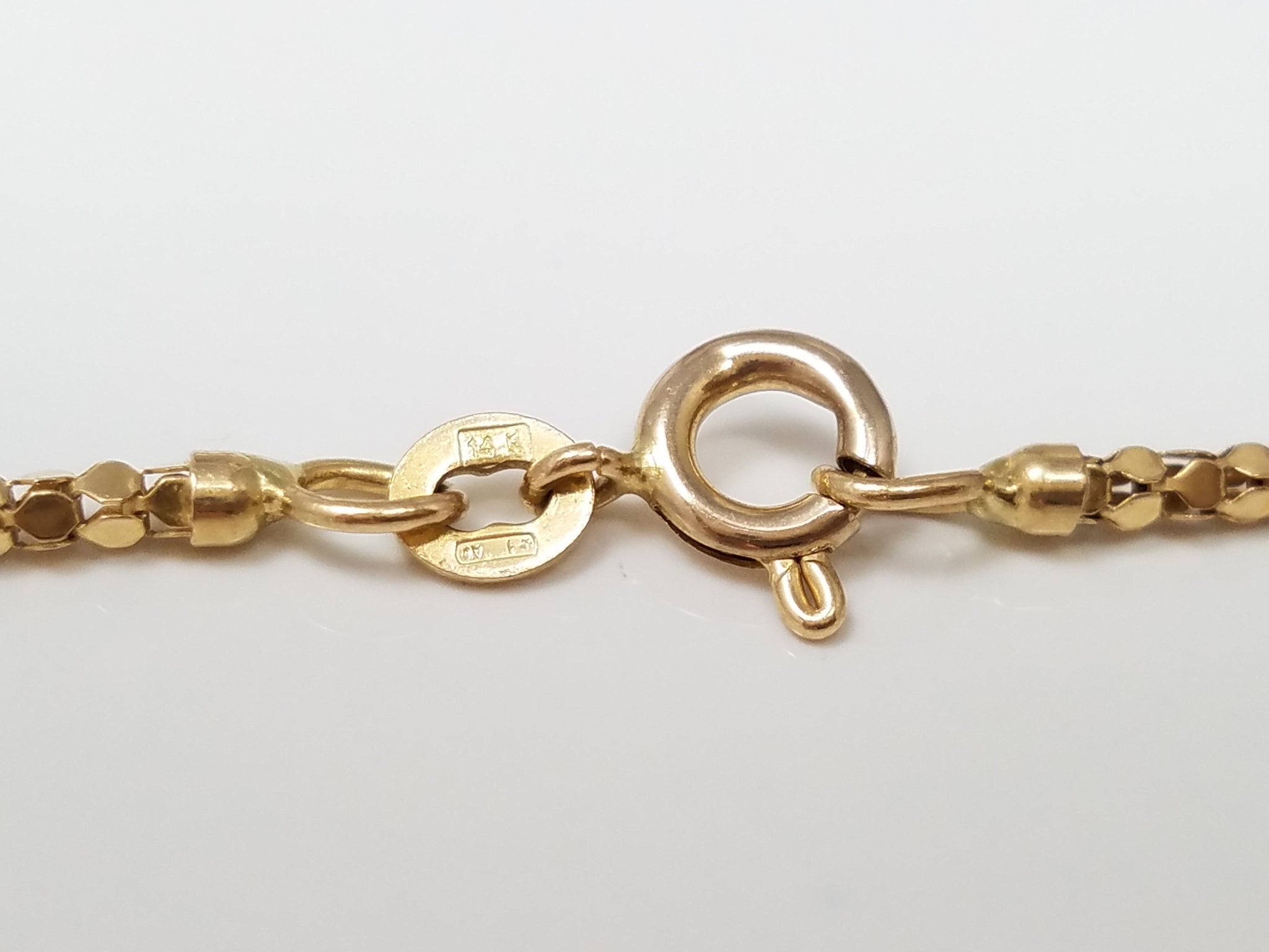 Sparkly 18.5" 14k Yellow Gold Micro Link Chain Necklace