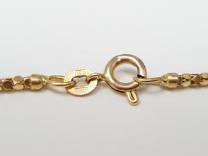 Sparkly 18.5" 14k Yellow Gold Micro Link Chain Necklace