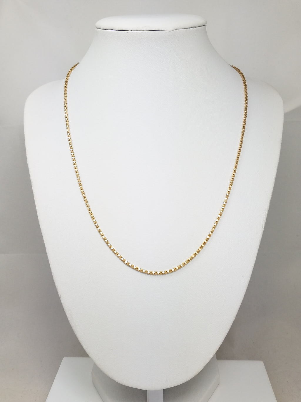 Sparkly 18.5" 14k Yellow Gold Micro Link Chain Necklace
