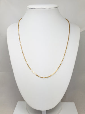 Sparkly 18.5" 14k Yellow Gold Micro Link Chain Necklace
