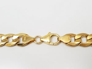 Sporty 26" 10k Yellow Gold Hollow Figaro Link Chain Necklace