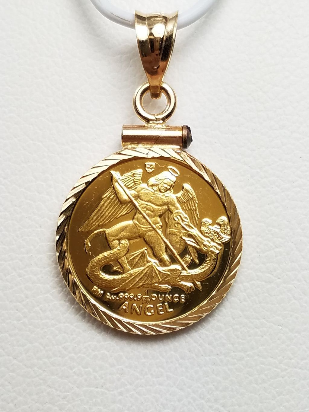 New! Beautiful 2005 Isle Of Man 1/20oz 24k Gold Coin In 14k Yellow Gold Pendant