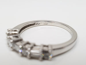 Stunning 14k White Gold Natural Diamond Anniversary Ring Band