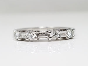 Stunning 14k White Gold Natural Diamond Anniversary Ring Band