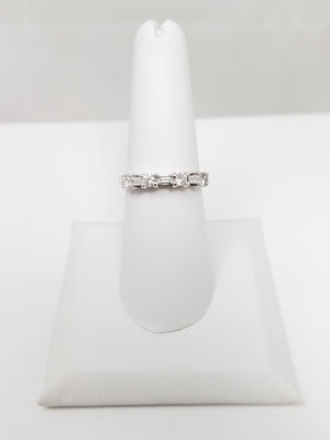 Stunning 14k White Gold Natural Diamond Anniversary Ring Band