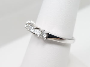Stunning 14k White Gold Natural Diamond Anniversary Ring Band